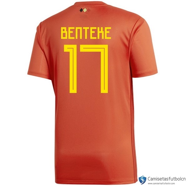 Camiseta Seleccion Belgica Primera equipo Benteke 2018 Rojo